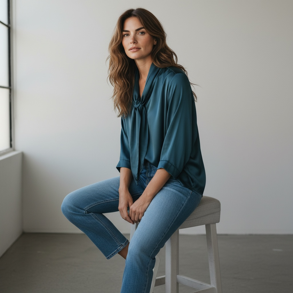 Blusa "Kelly" azul cobalto