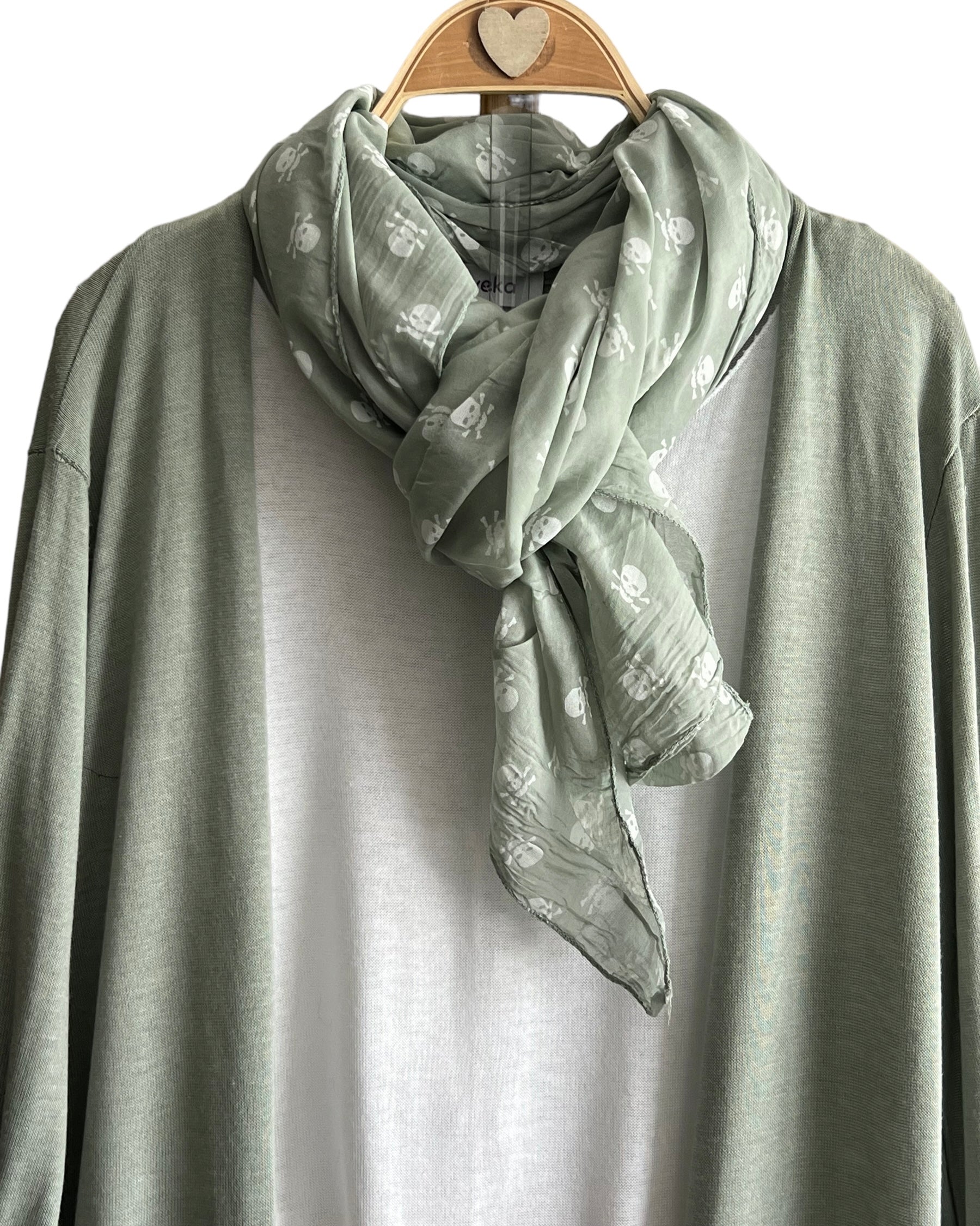 Chaqueta larga "Cassandra" verde agua