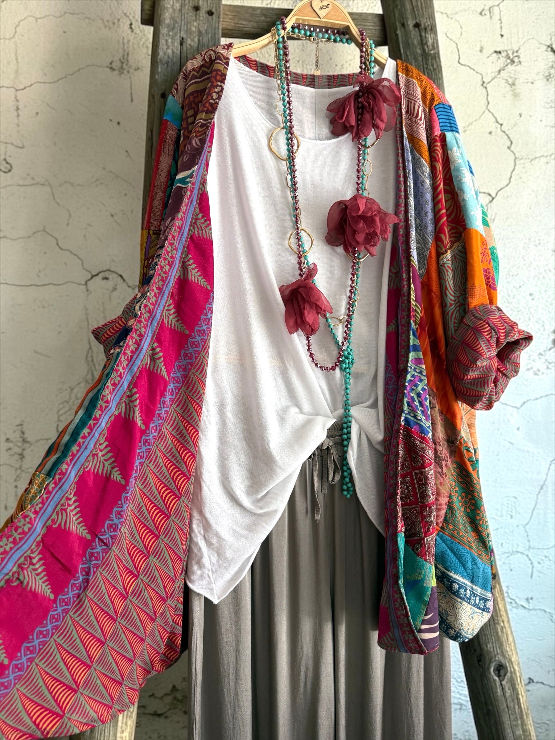 Kimono "Shalimar Burgandy"