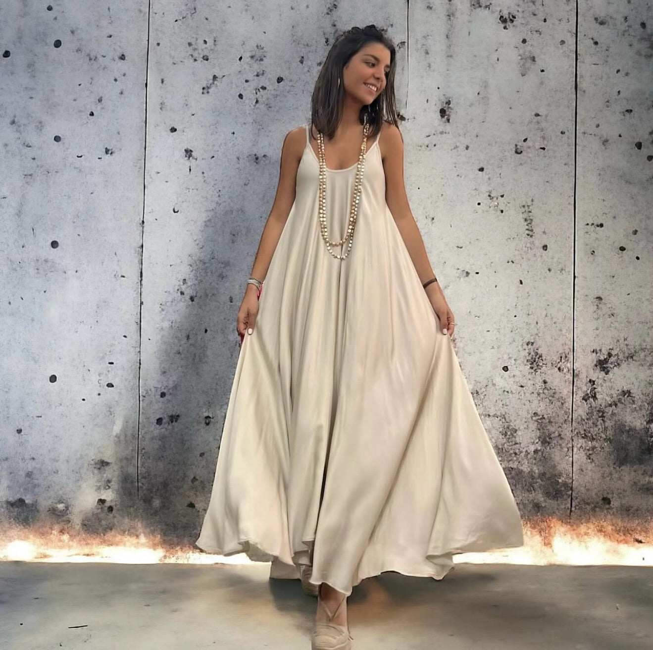 Vestido "Romina" champán