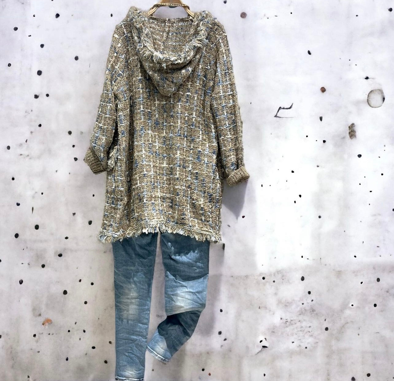 Chaqueta "Signorina" azul y arena