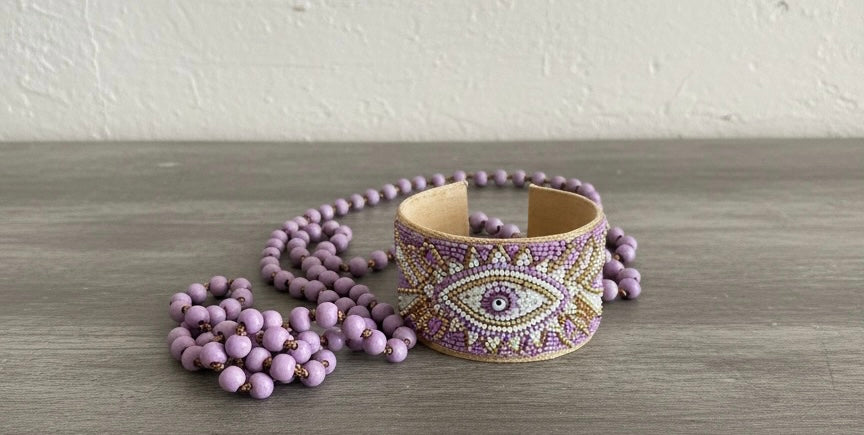 Brazalete "Ochio" malva