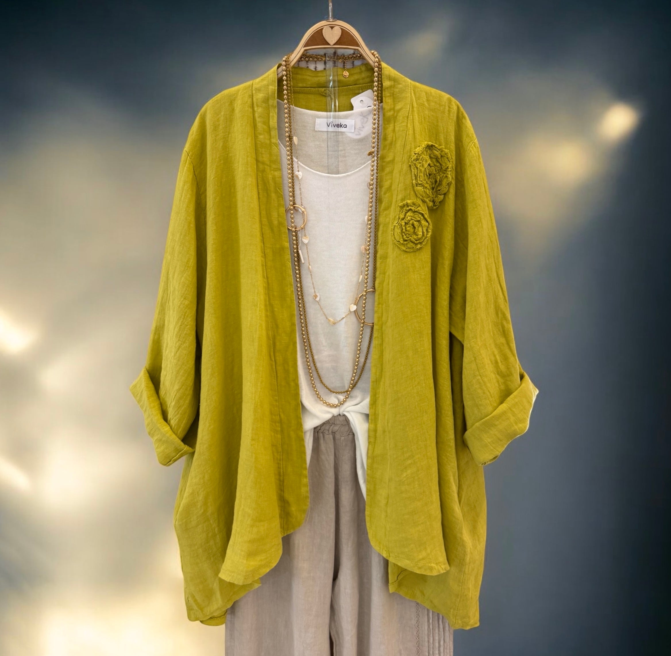 Chaqueta/Sobrecamisa "Leira" aguacate