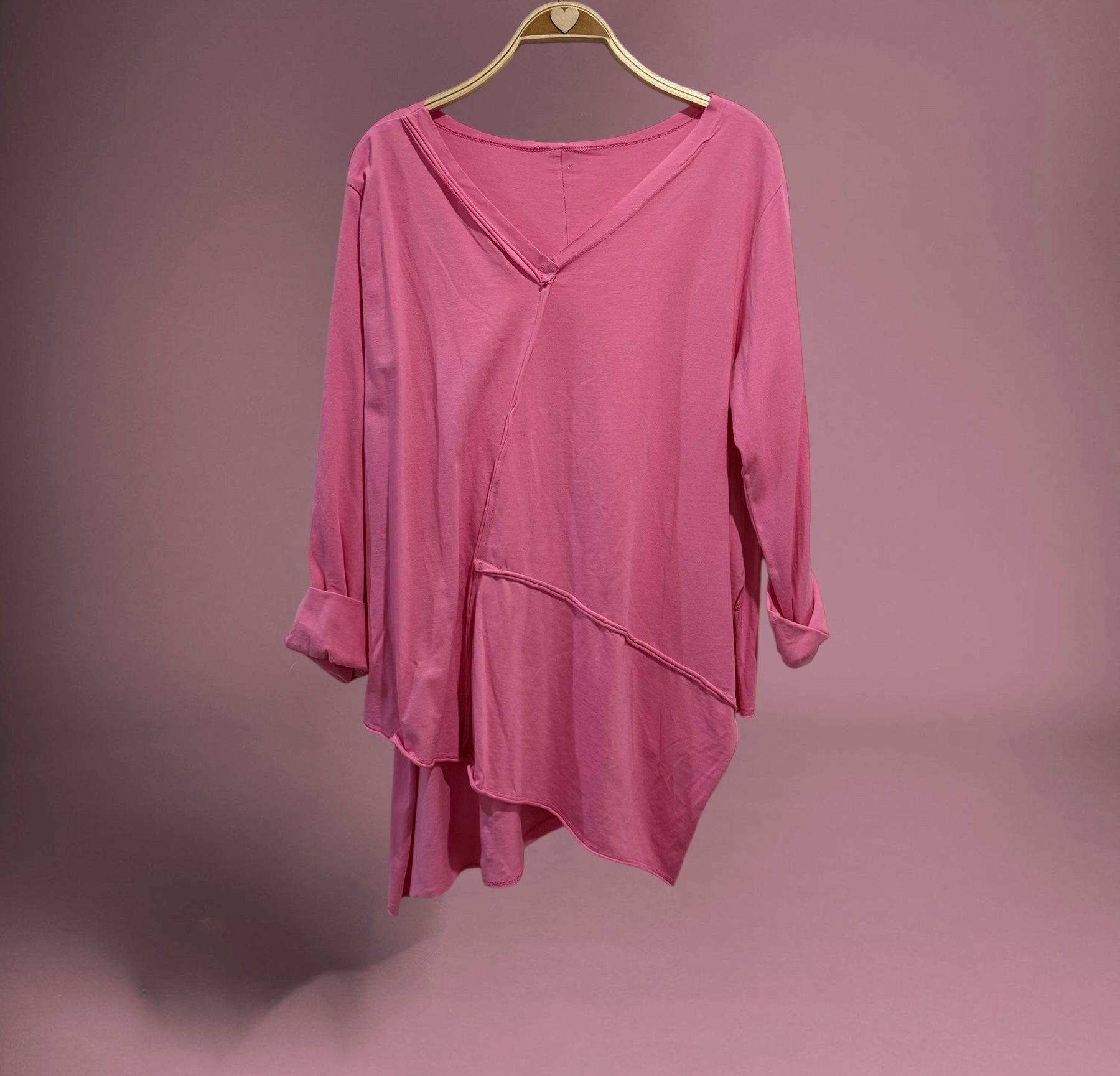 Camiseta "Picos" rosa chicle