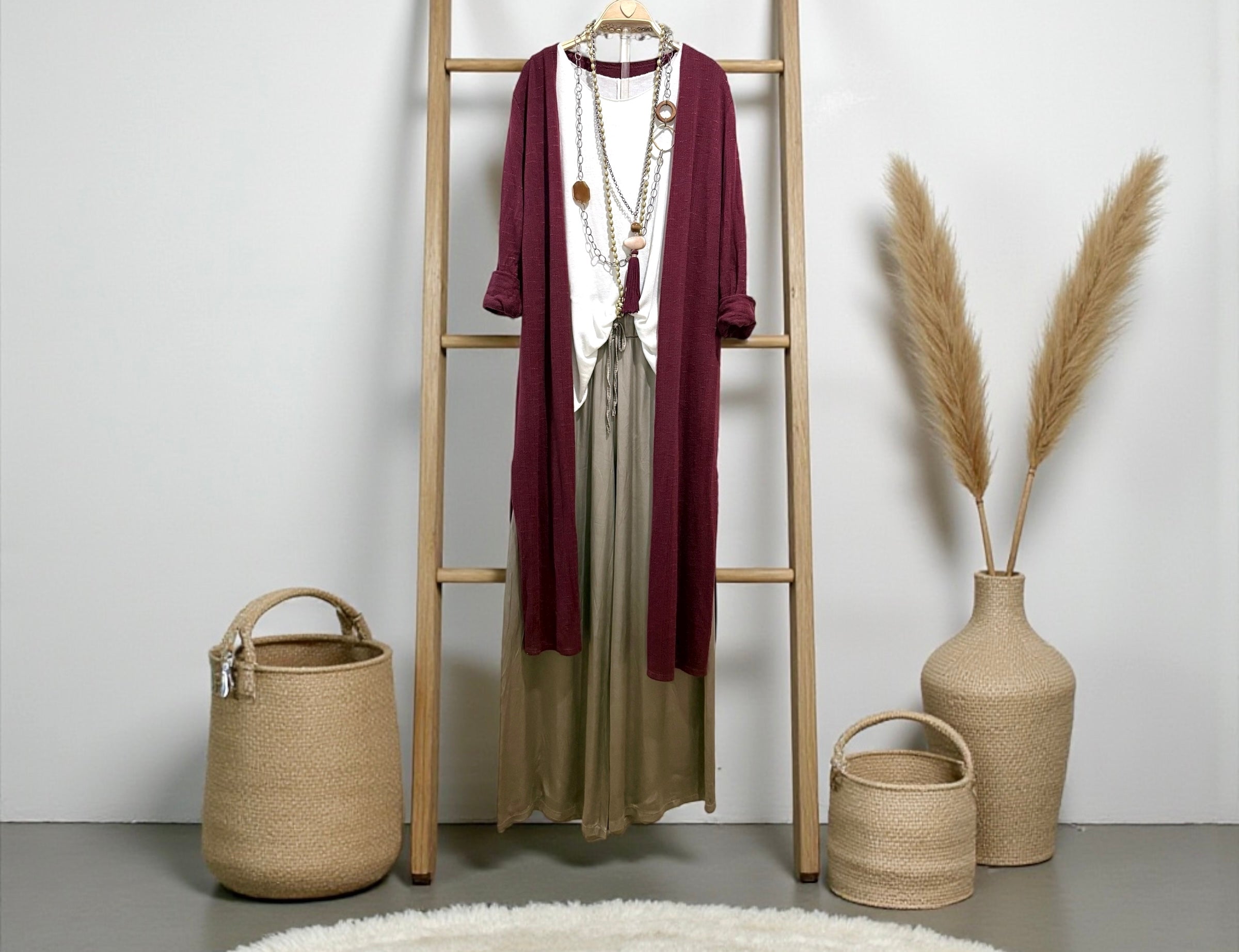 Cárdigan "Gaetana" granate