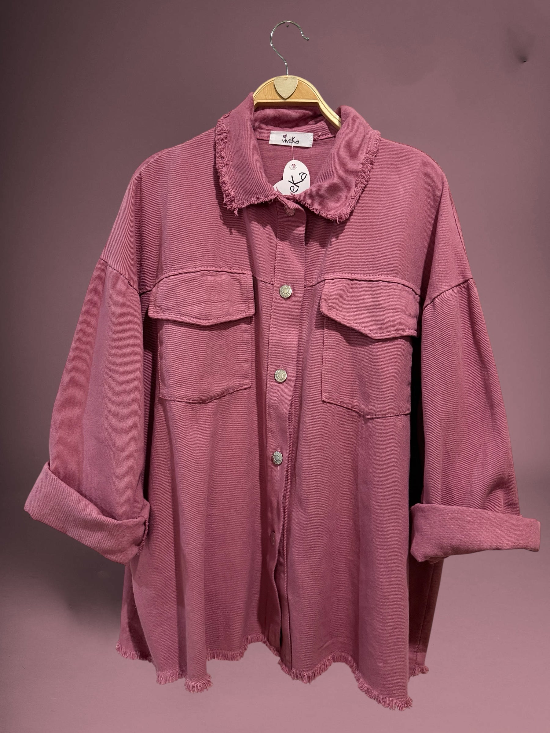 Sobrecamisa "Mafalda" rosa crep