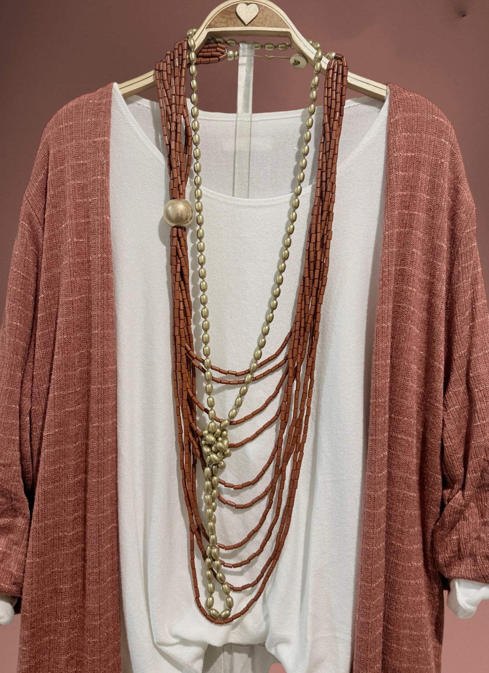 Cárdigan "Gaetana" caldero