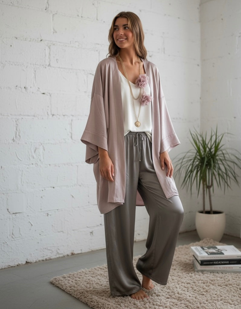 Kimono "Graciela" rosa nude