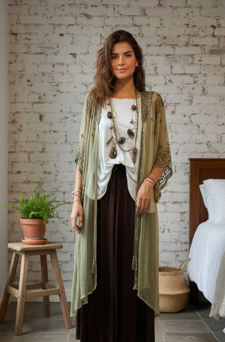 kaftan "Sherezade" oro bordado en oro