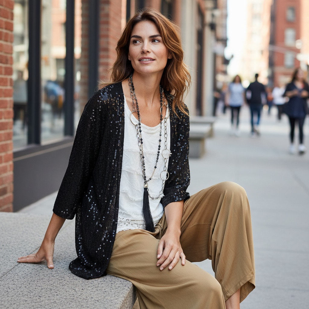 Kimono “Negro Paillettes"