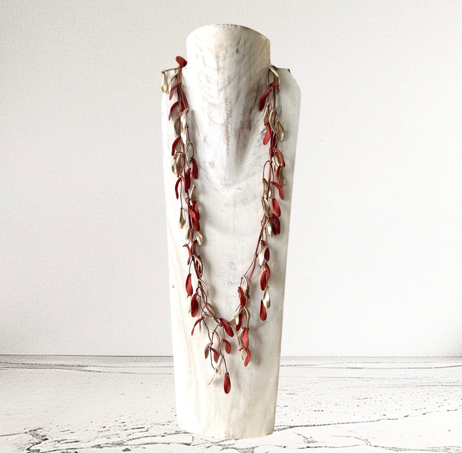 Collar "Hojitas" teja