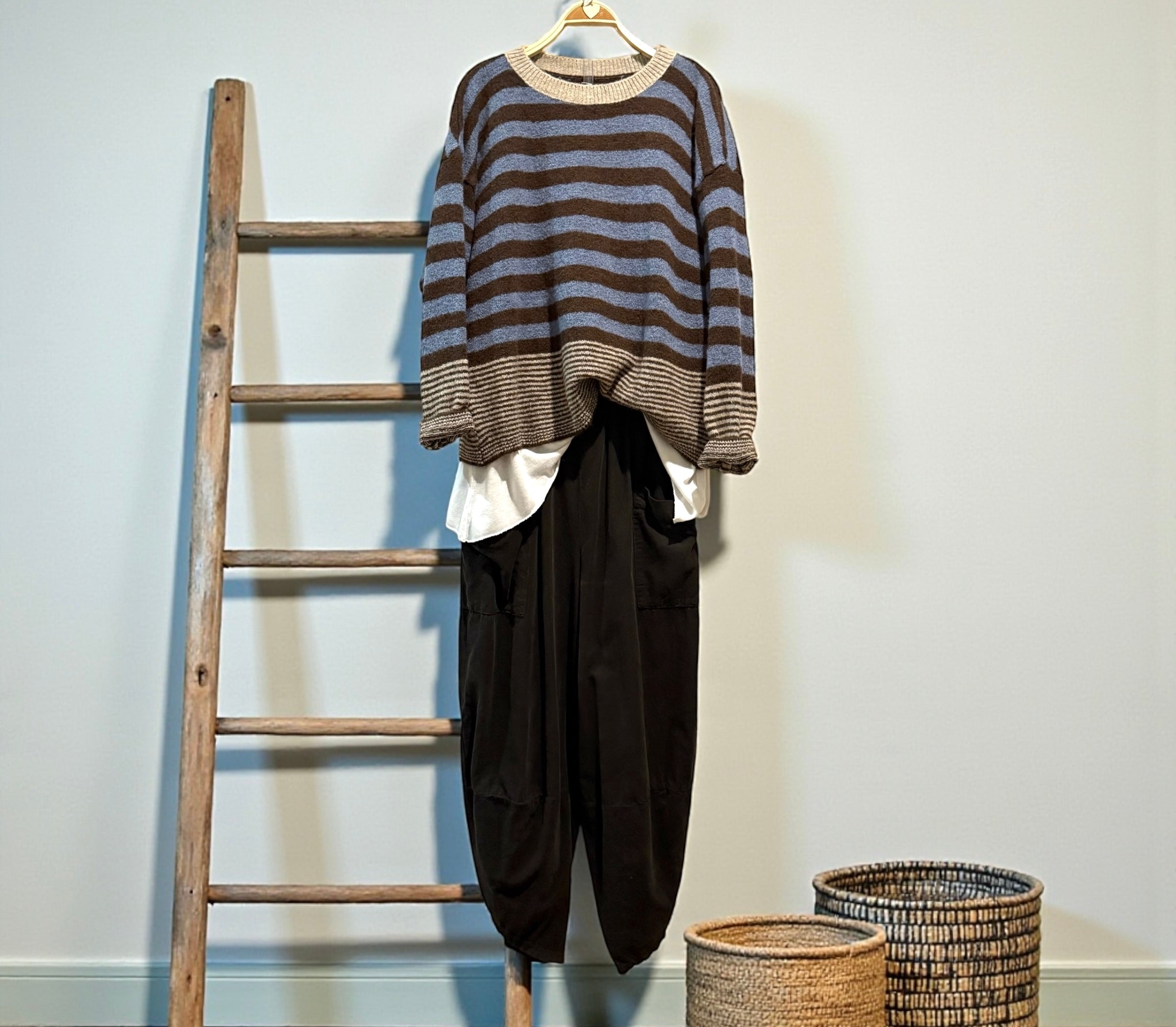 Jersey "Bimba" azul y marrón