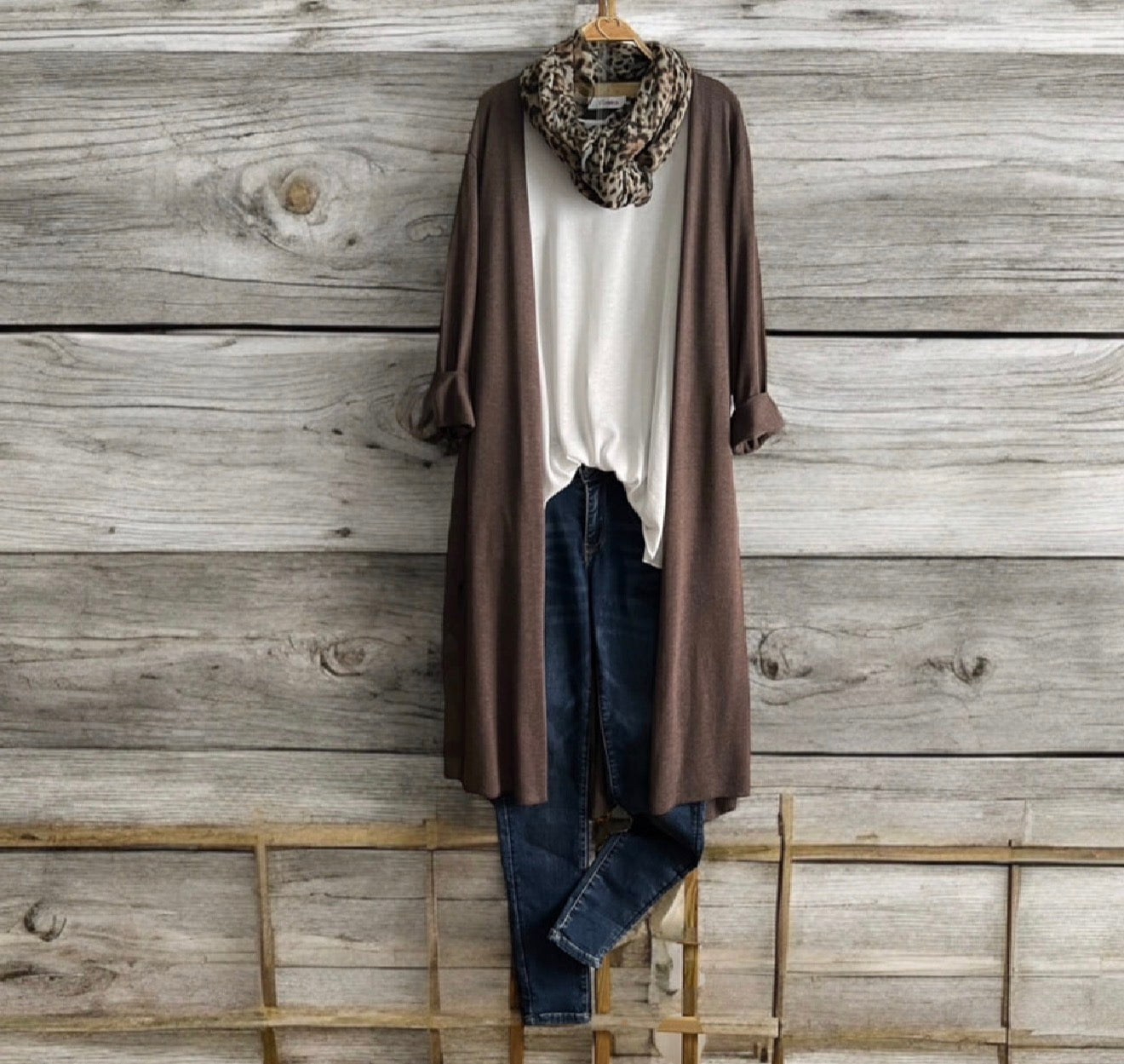 Chaqueta "Cassandra" larga marrón