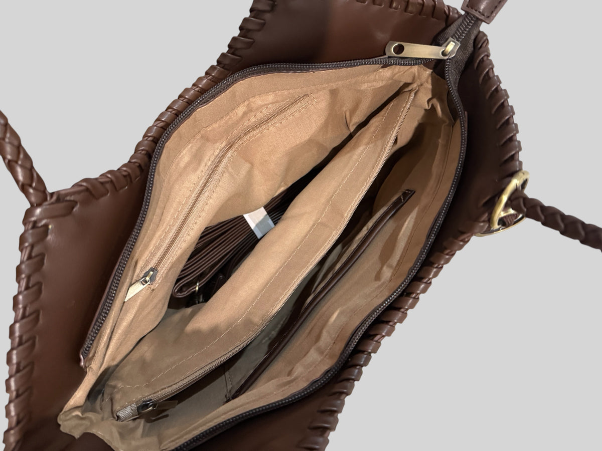 Bolso "Trenzado" chocolate