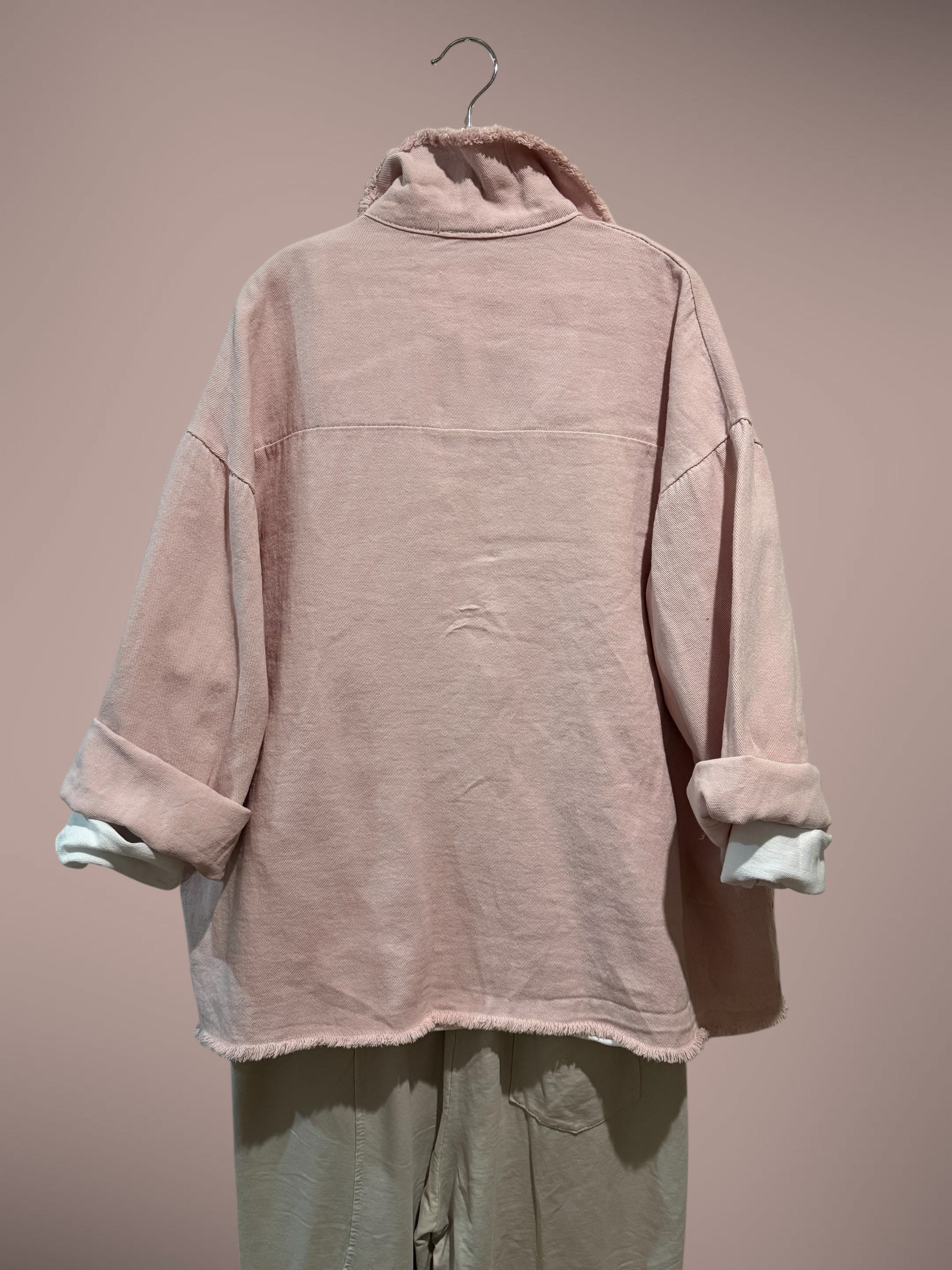 Sobrecamisa "Mafalda" rosa empolvado