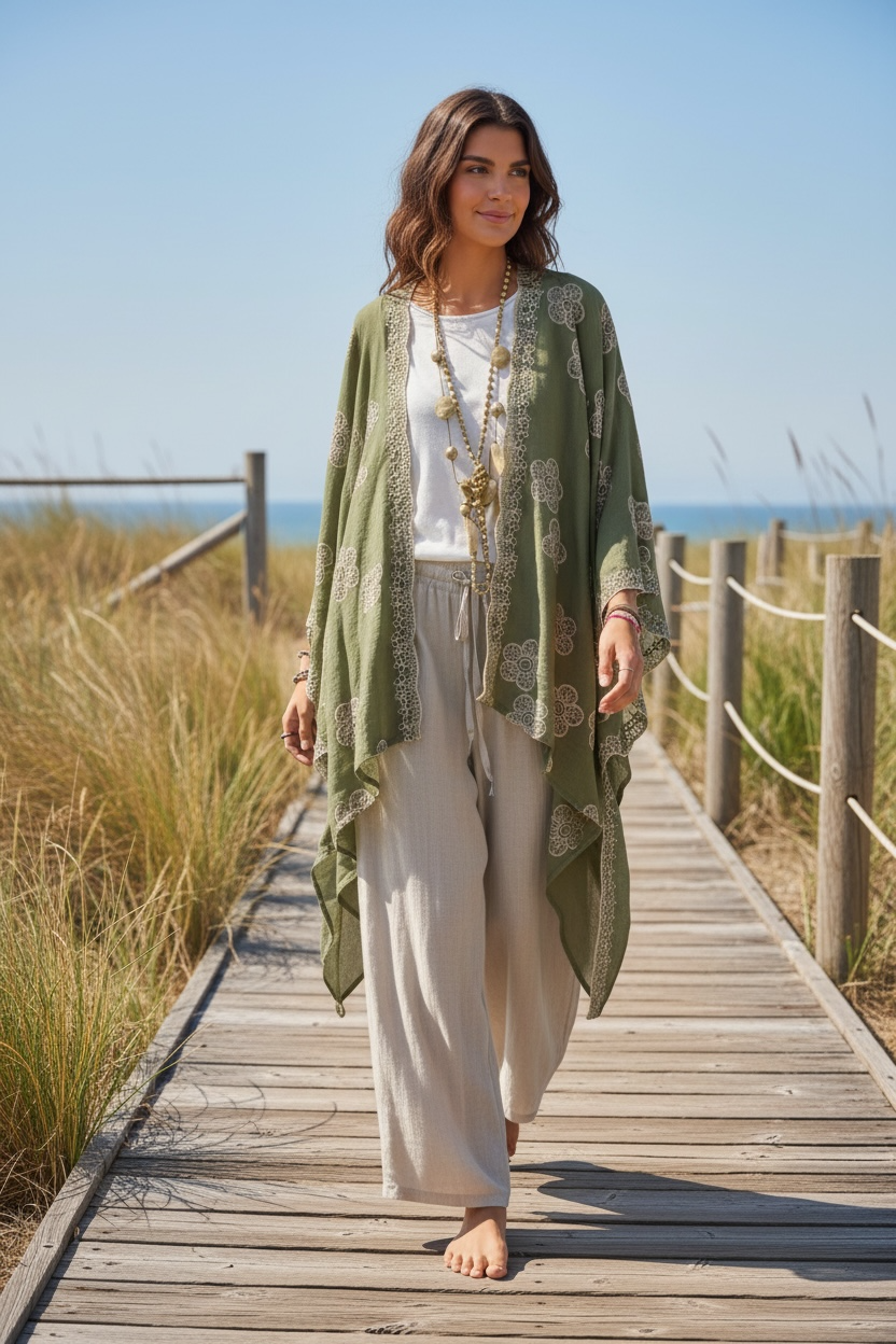 Kimono "Zahara" verde