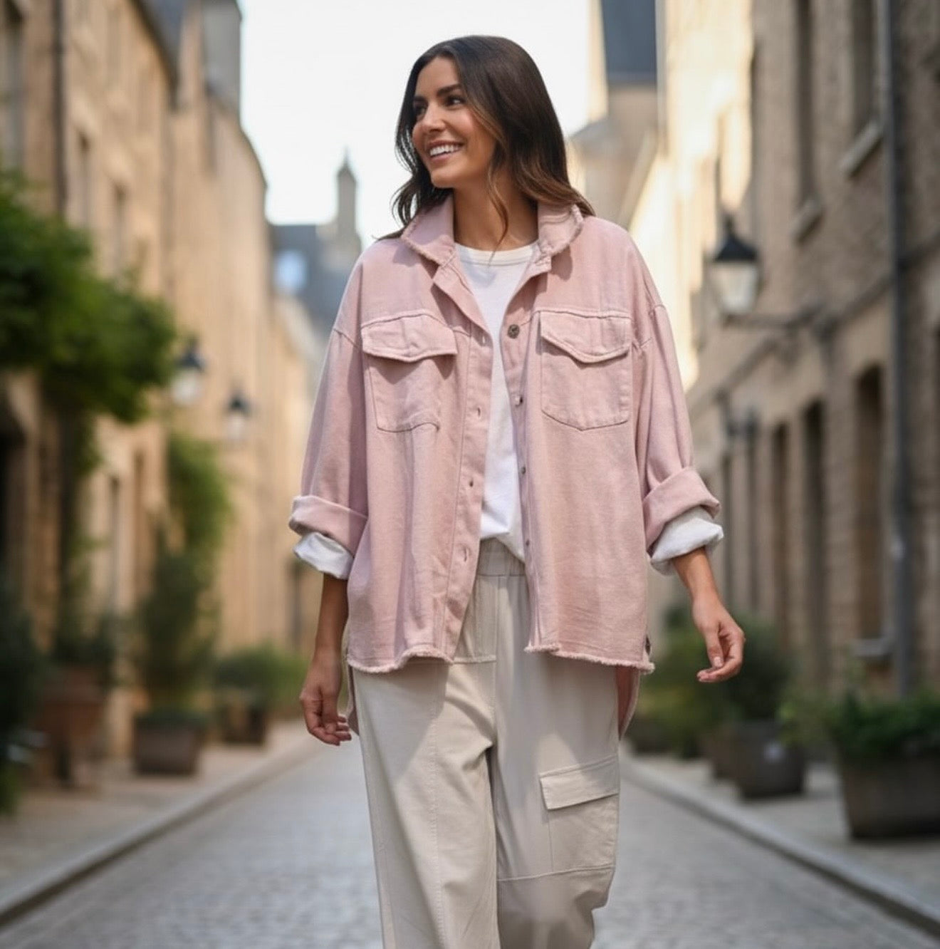 Sobrecamisa "Mafalda" rosa
