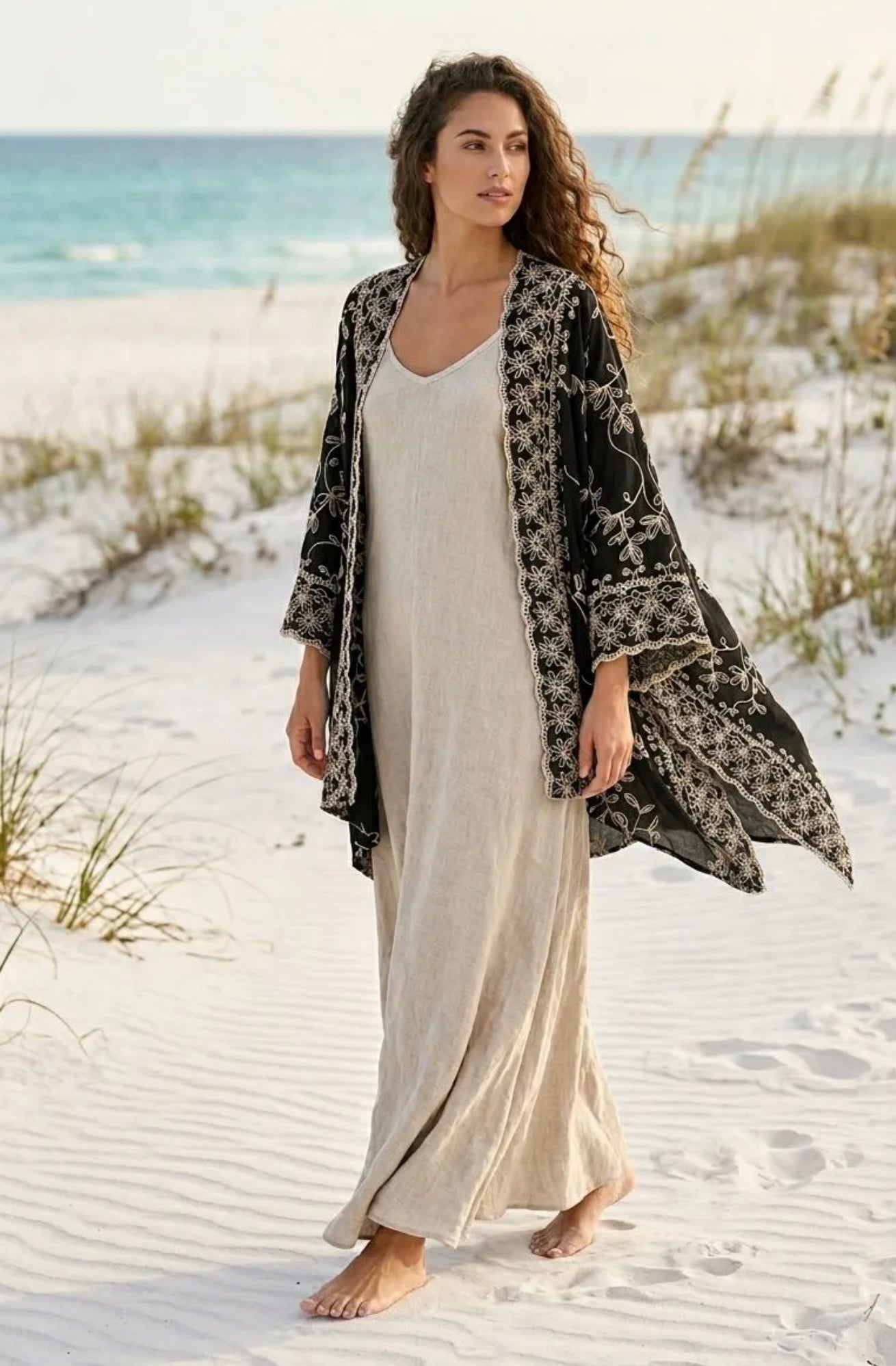 Kimono "Zahara" negro