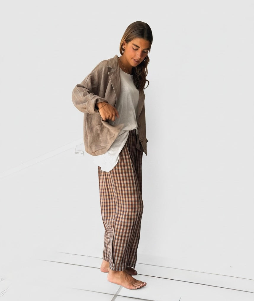 Pantalón "Rufina" topo