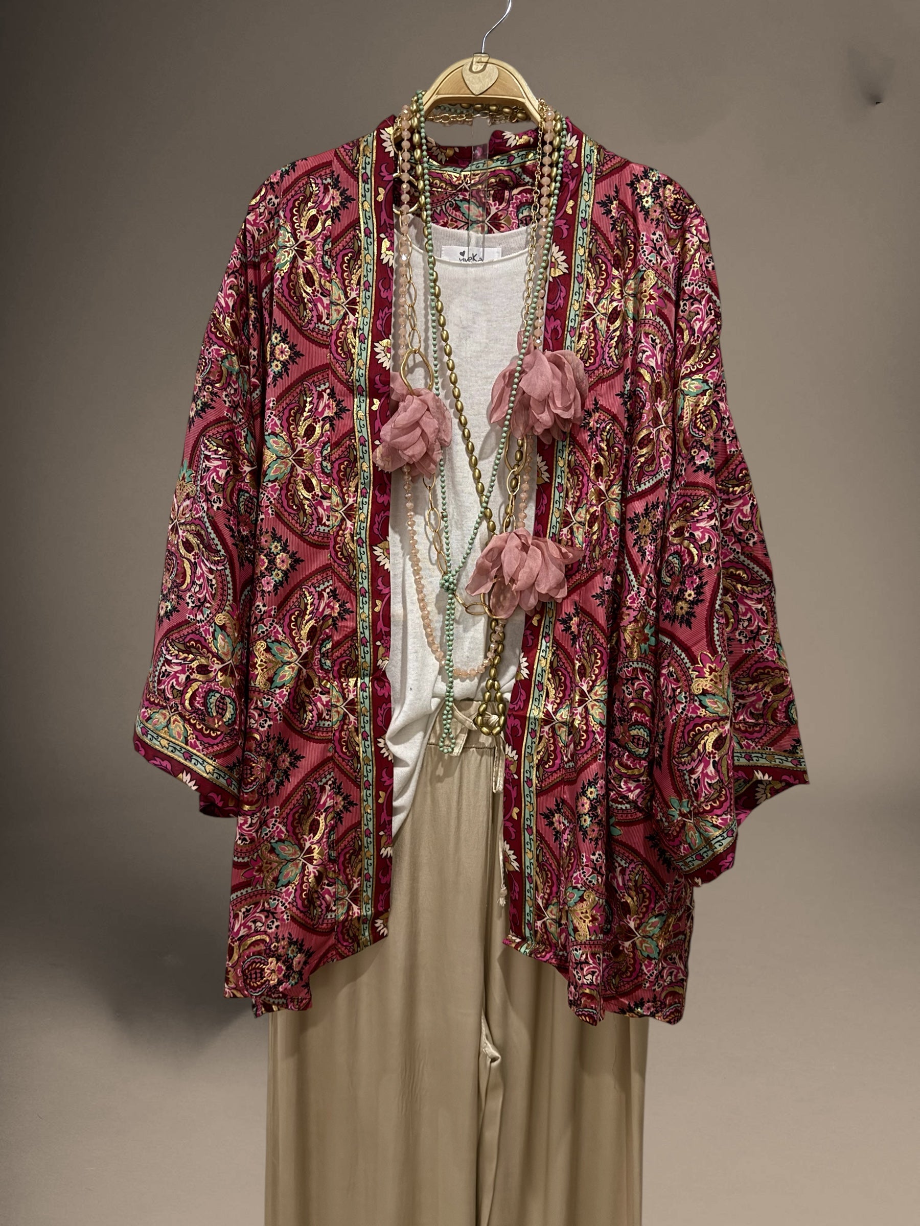 Kimono "Anaka Rosas y Oro" gold