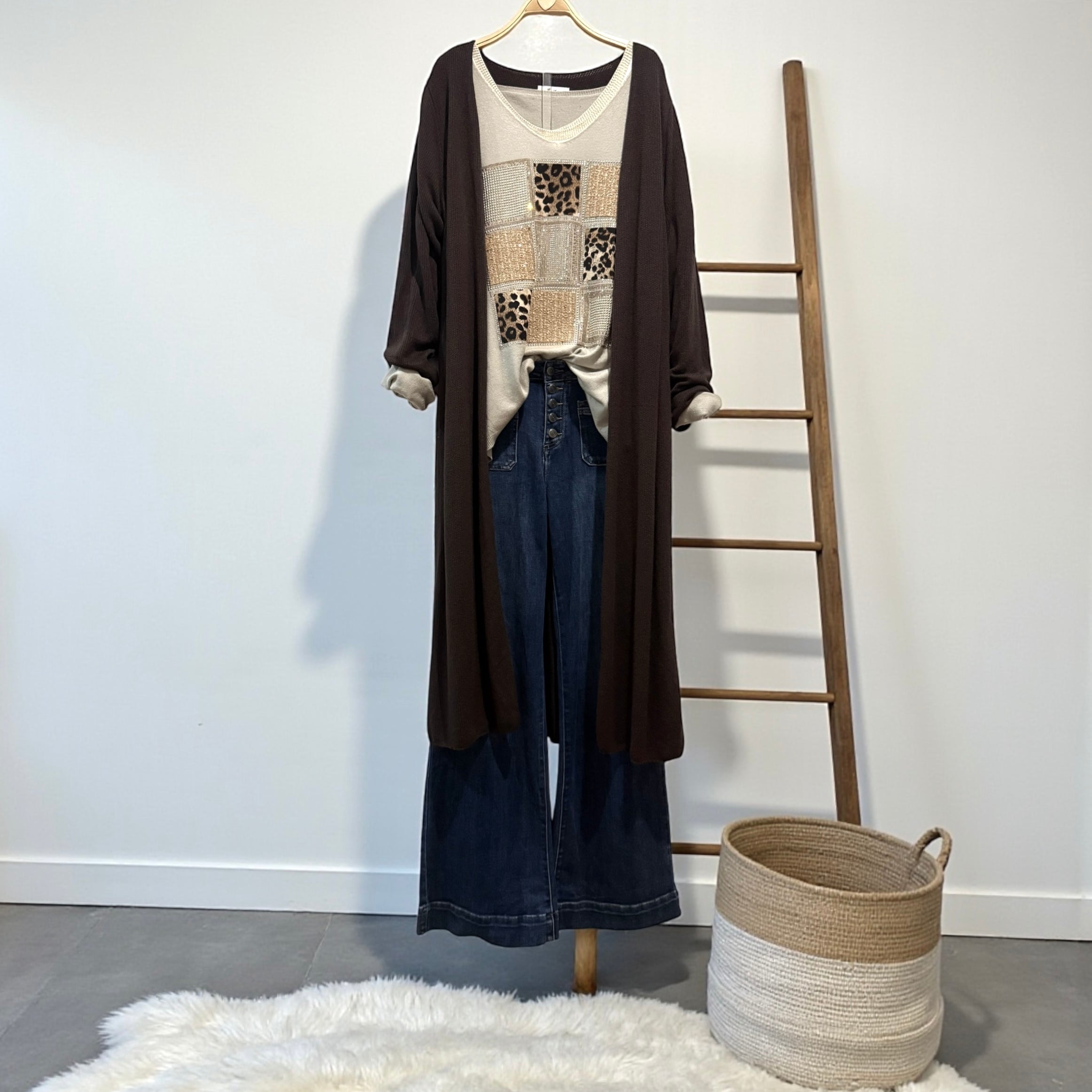 Cárdigan "Lionetta" marrón chocolate