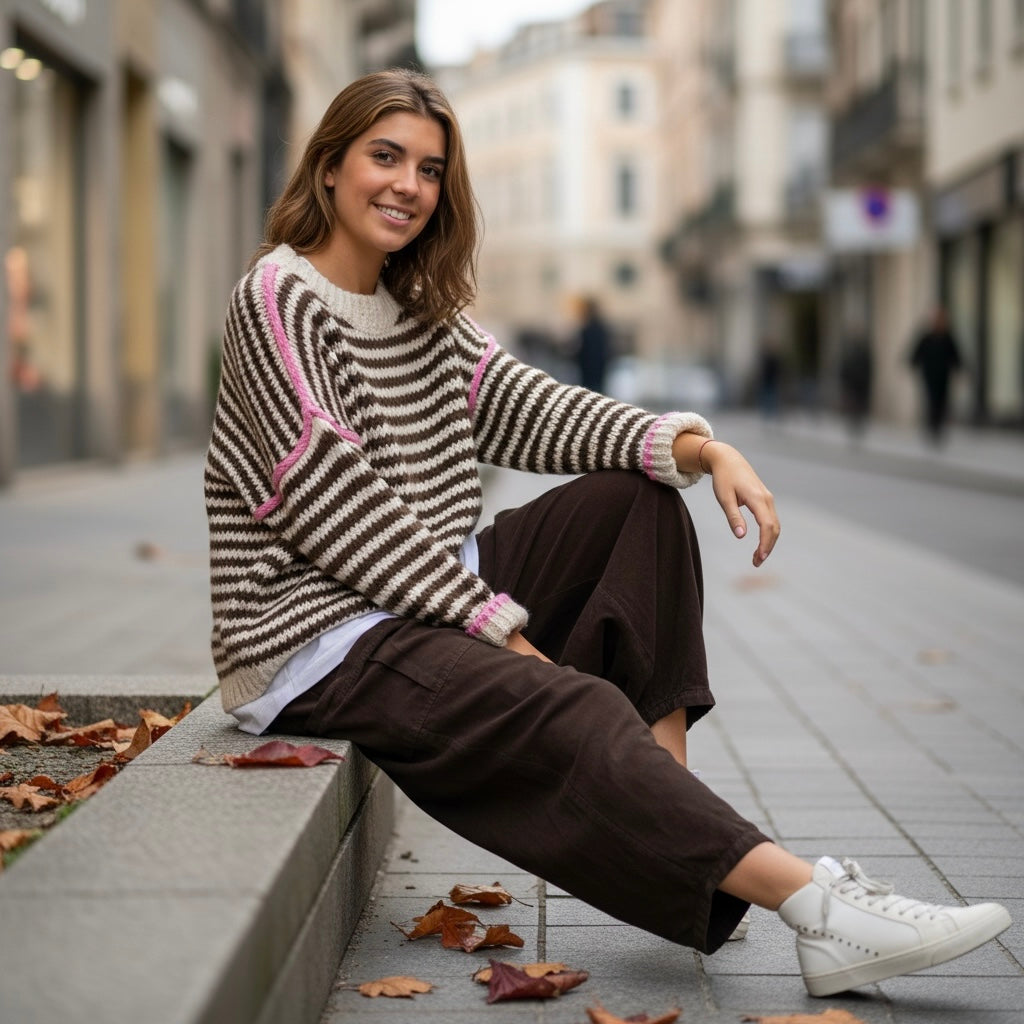 Pantalón "Dana Slouchy" chocolate