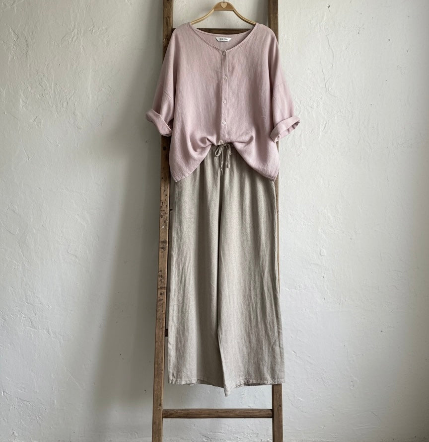 Chaqueta/camisa "Amalfi" rosa empolvado