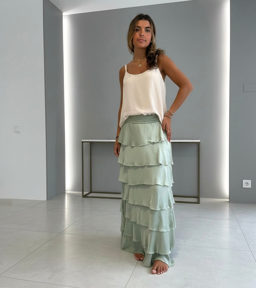 Falda "Sevilla" verde menta