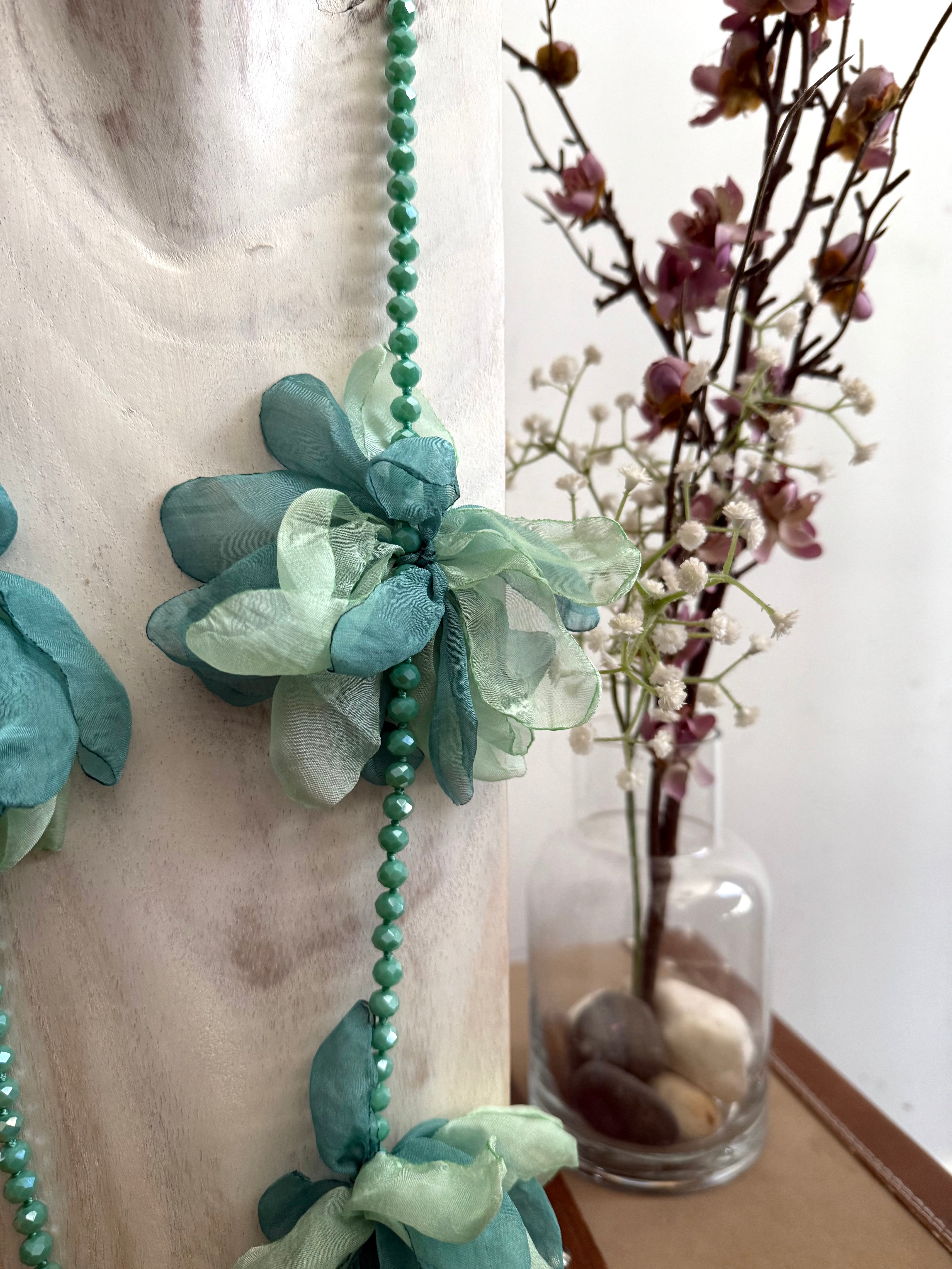 Collar "Peonia" turquesas