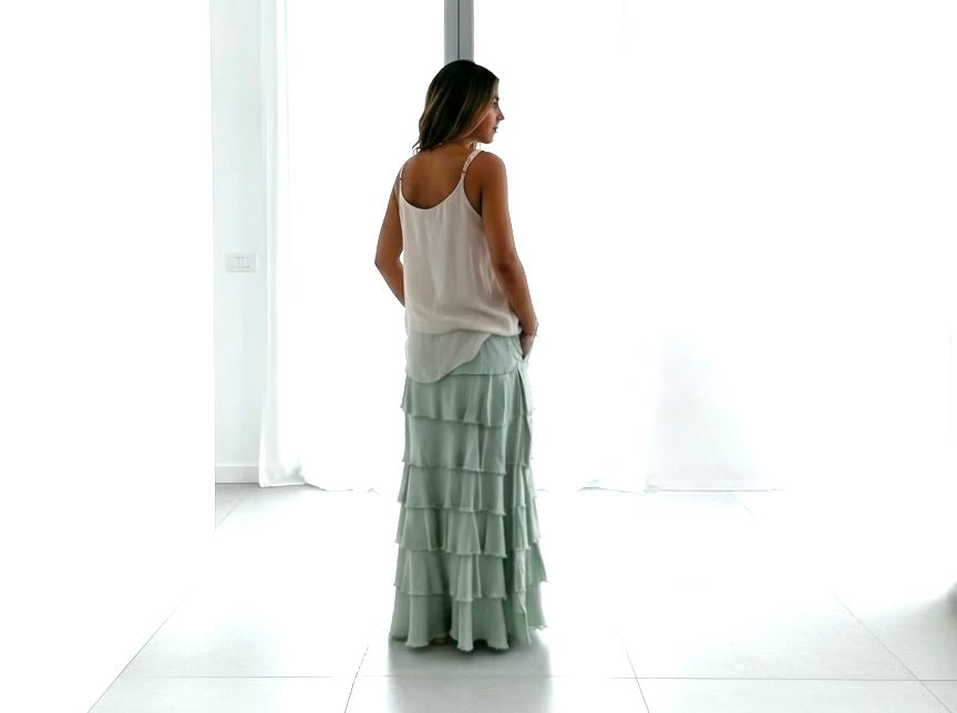 Falda "Sevilla" verde menta