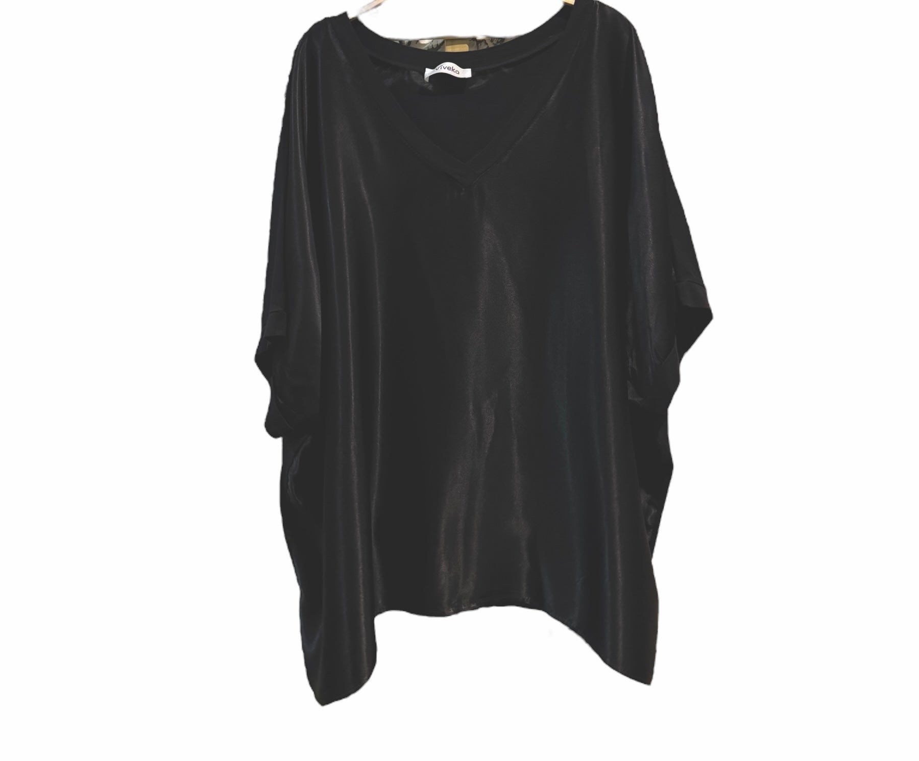 Blusa "Palmira" corta negro
