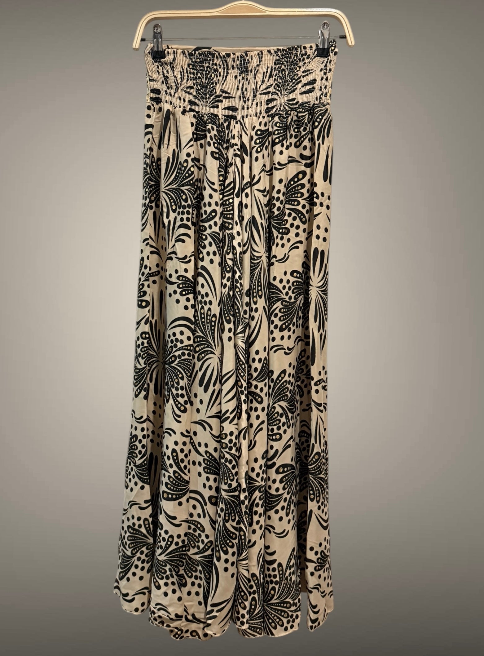 Falda pantalón "India" beig y negro