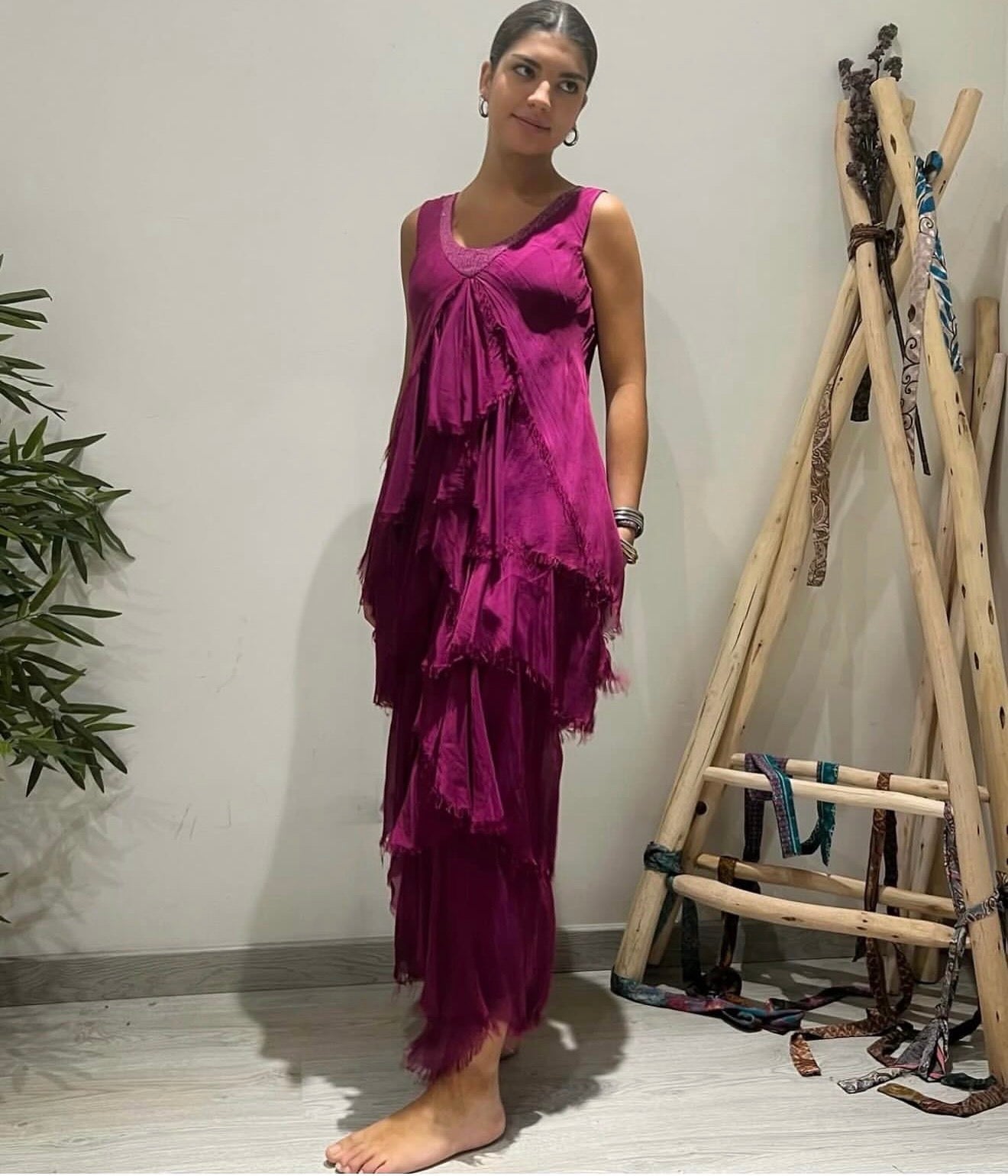 Vestido "Granada" magenta