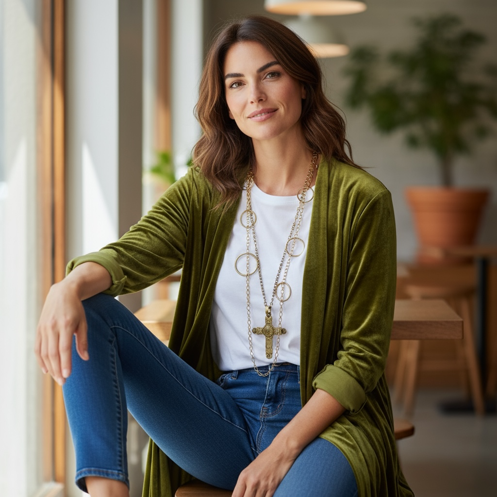 Kimono/Levita "Giorgia" verde