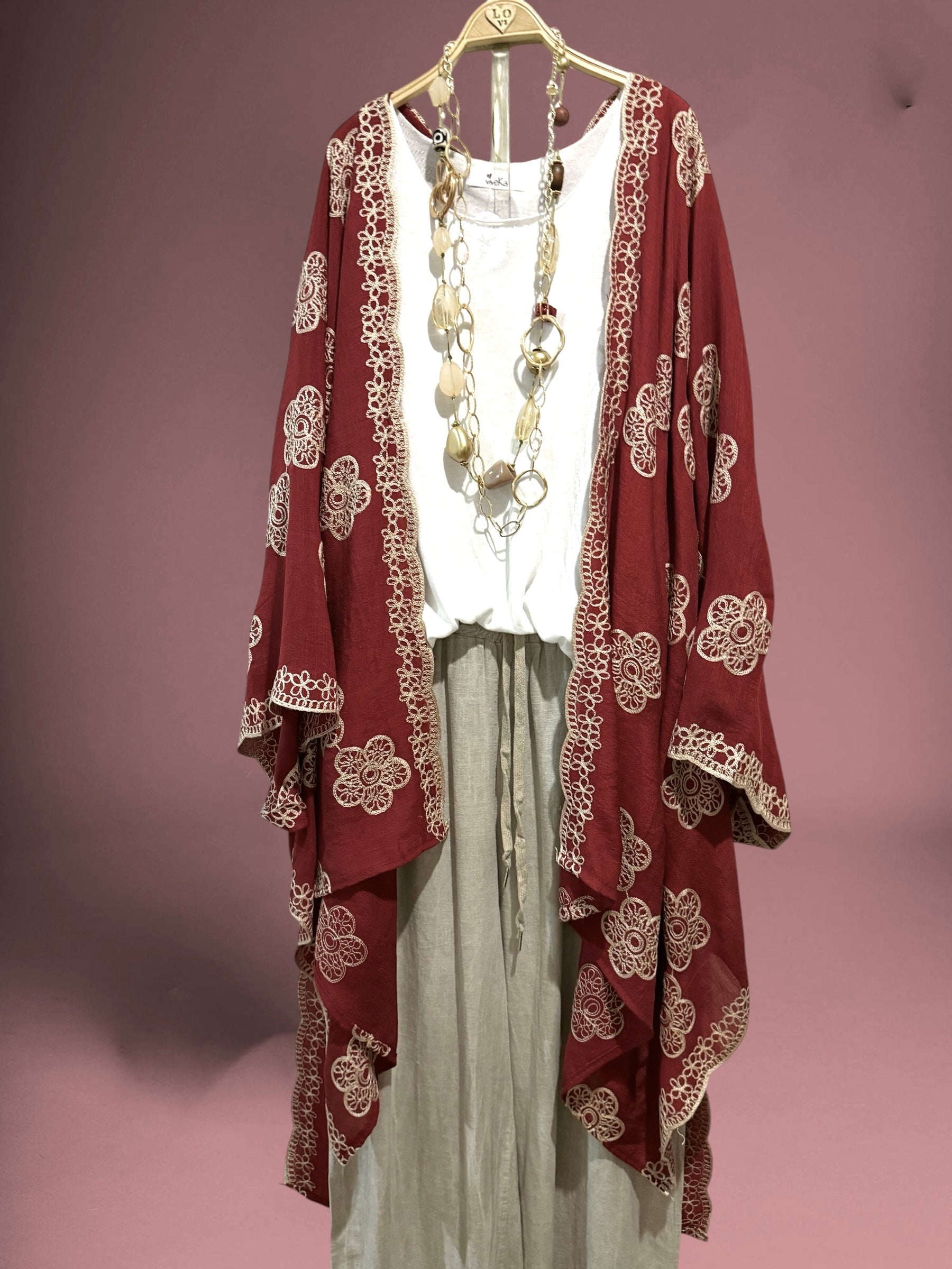 Kimono "Zahara" granate