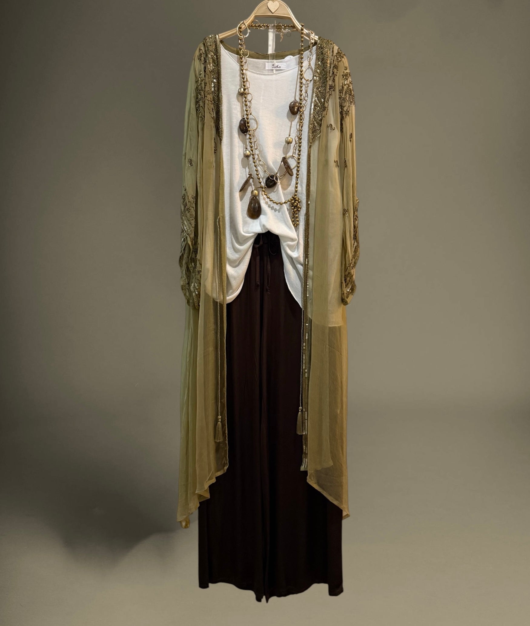 kaftan "Sherezade" oro bordado en oro