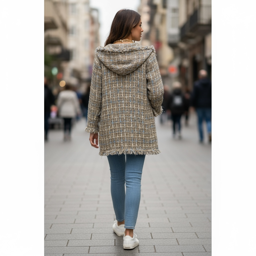 Chaqueta "Signorina" azul y arena