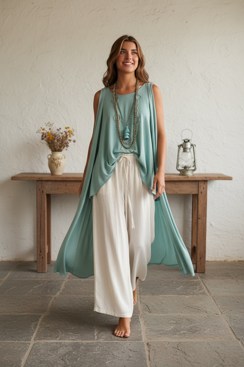 Camiseta "Cassandra" tirante ancho tifany