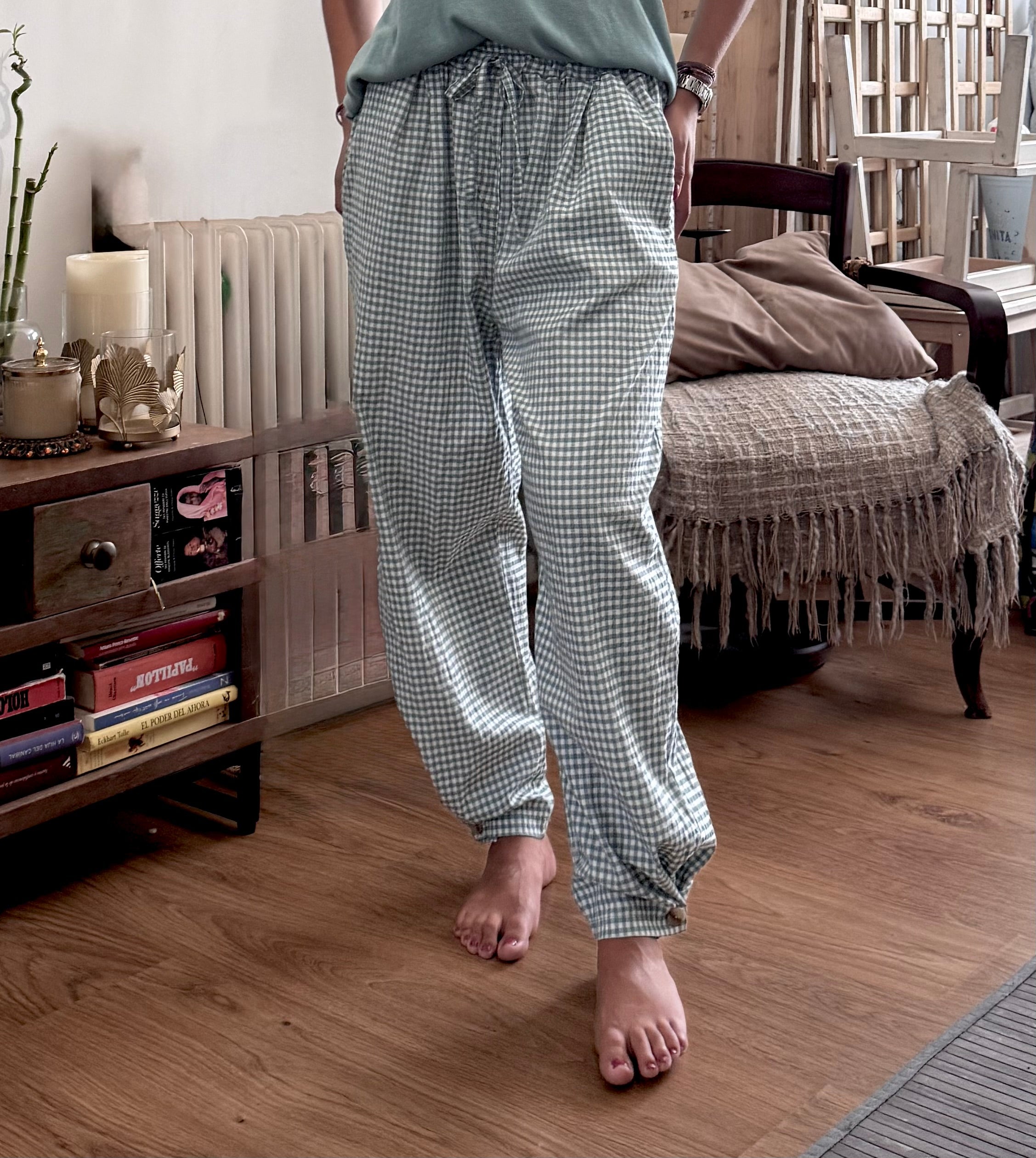 Pantalón "Vichy" azul