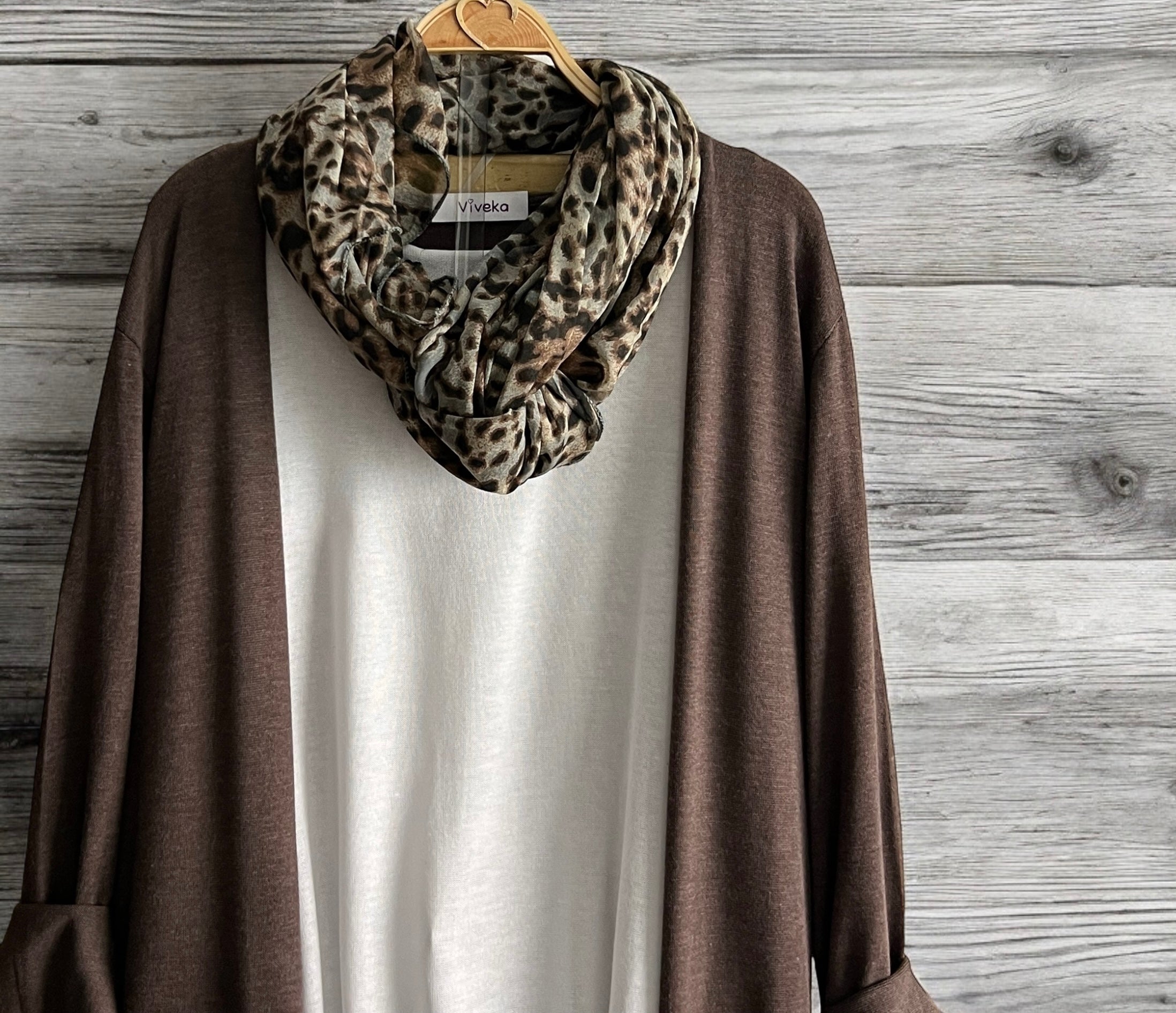 Chaqueta "Cassandra" larga marrón