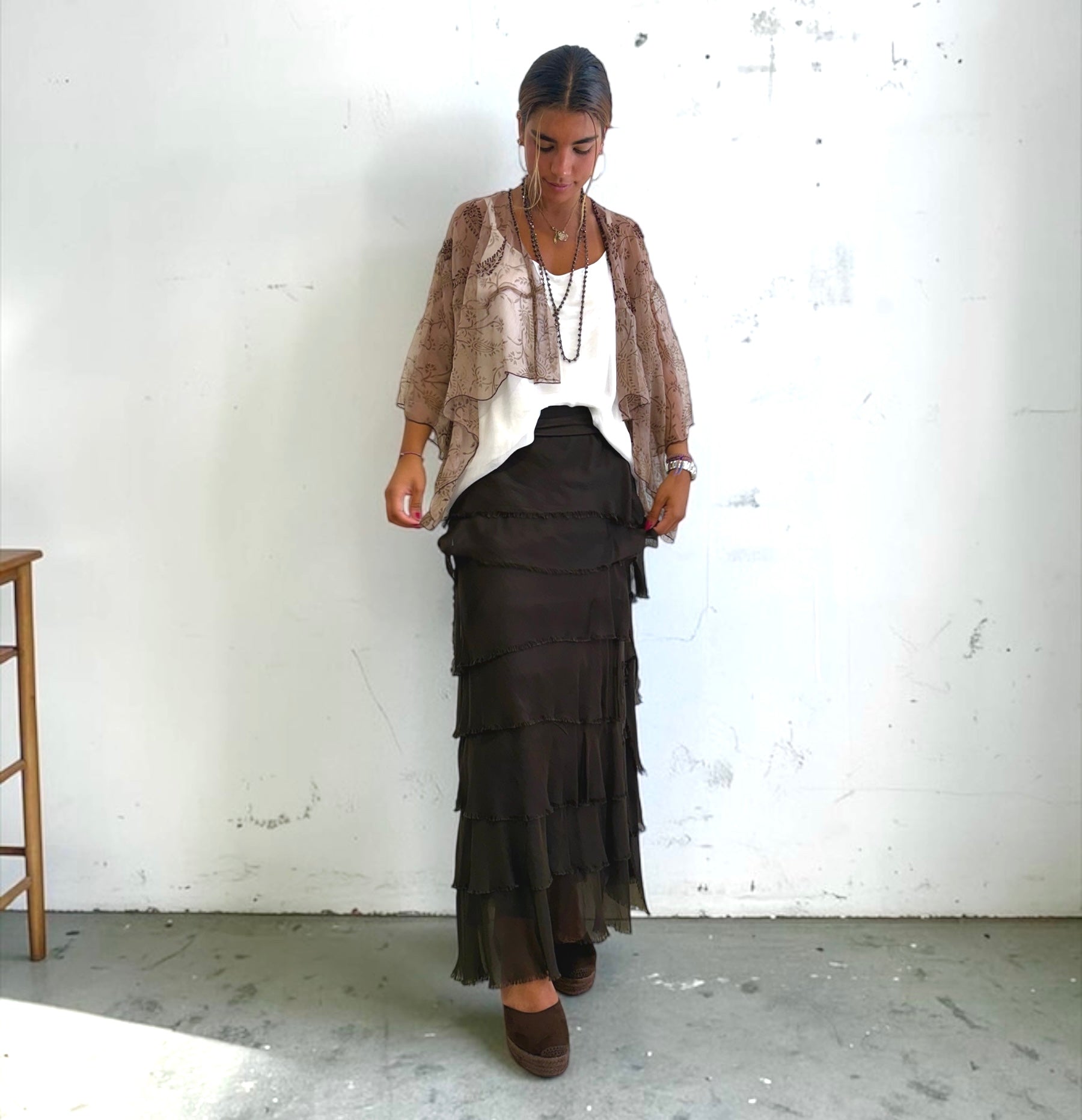 Bolero "Sherezade" marrón y cobre