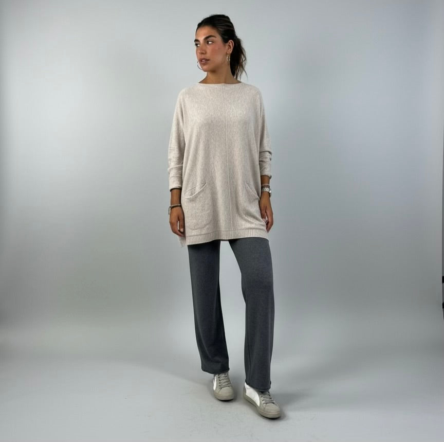 Jersey "Pockets" beige