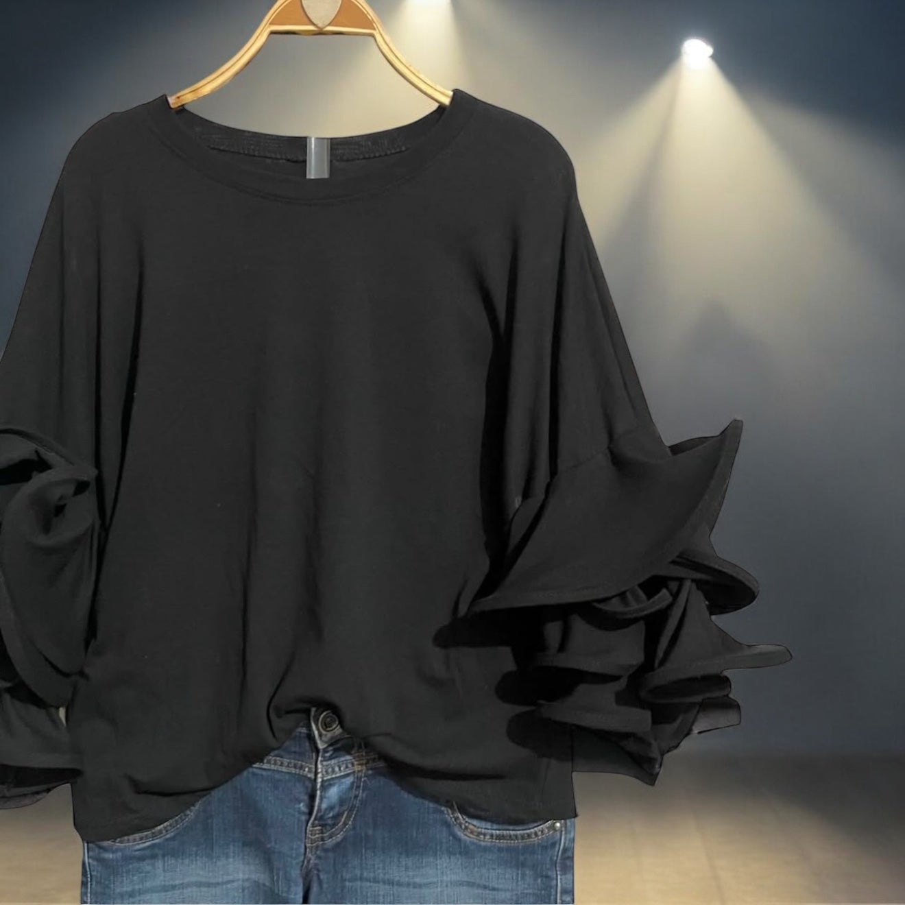 Camiseta "Faralaes" negro