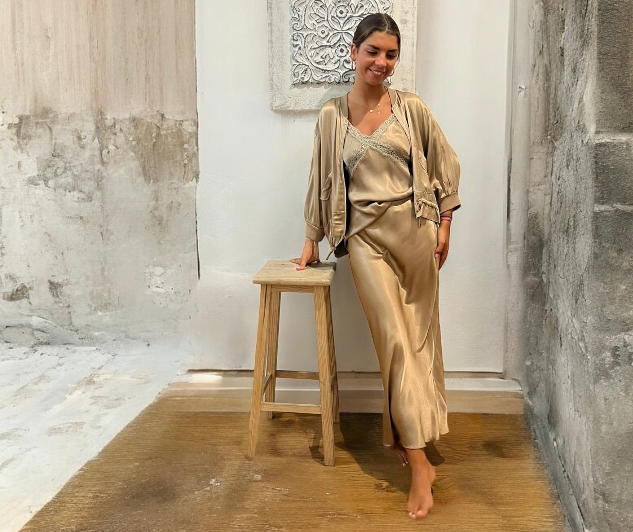 Falda “Grace” oro