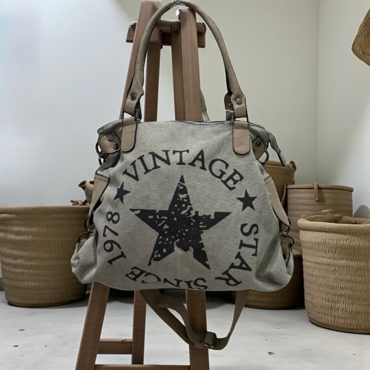 Bolso "Basic Star" gris