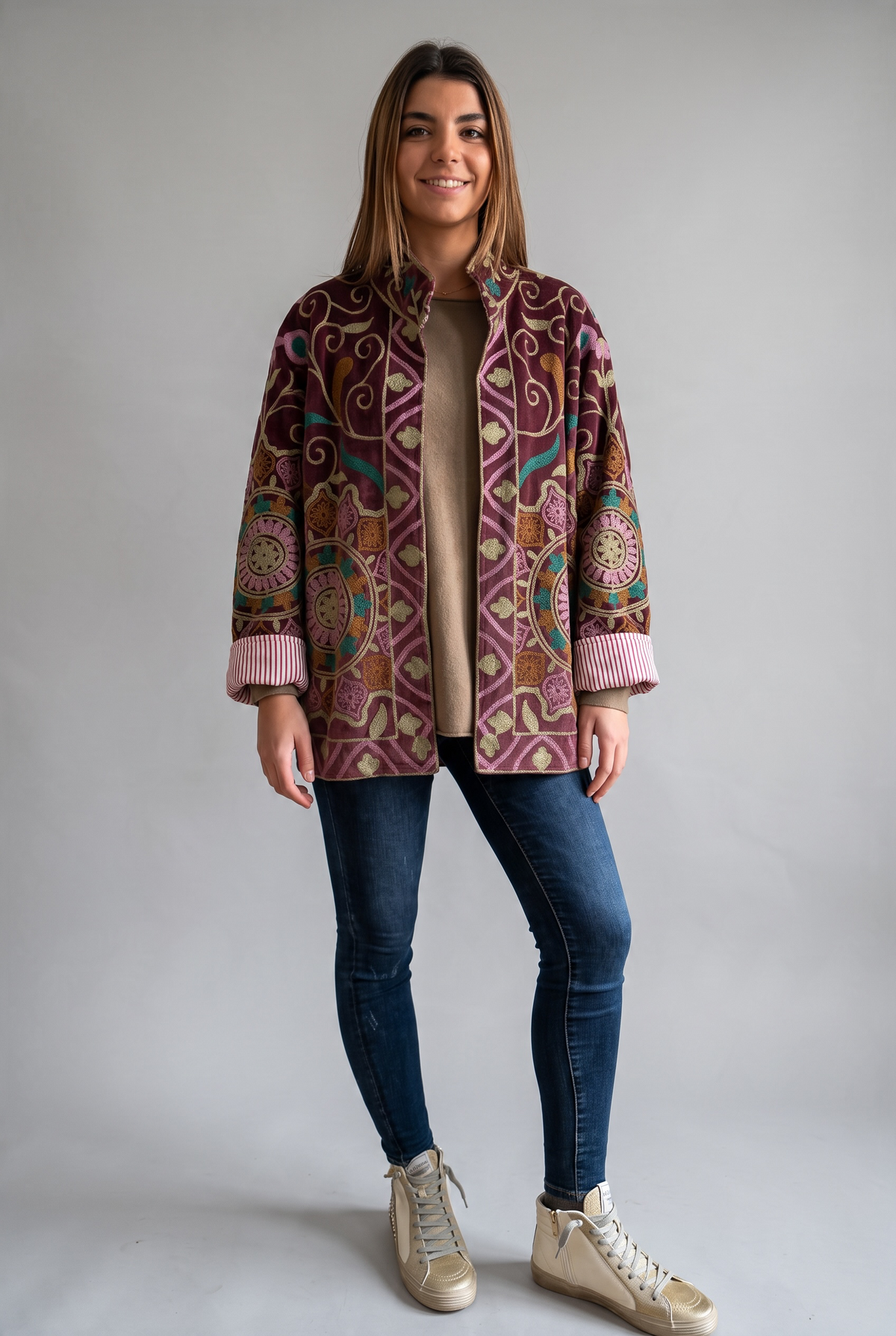 Chaqueta "India Anara" ciruela