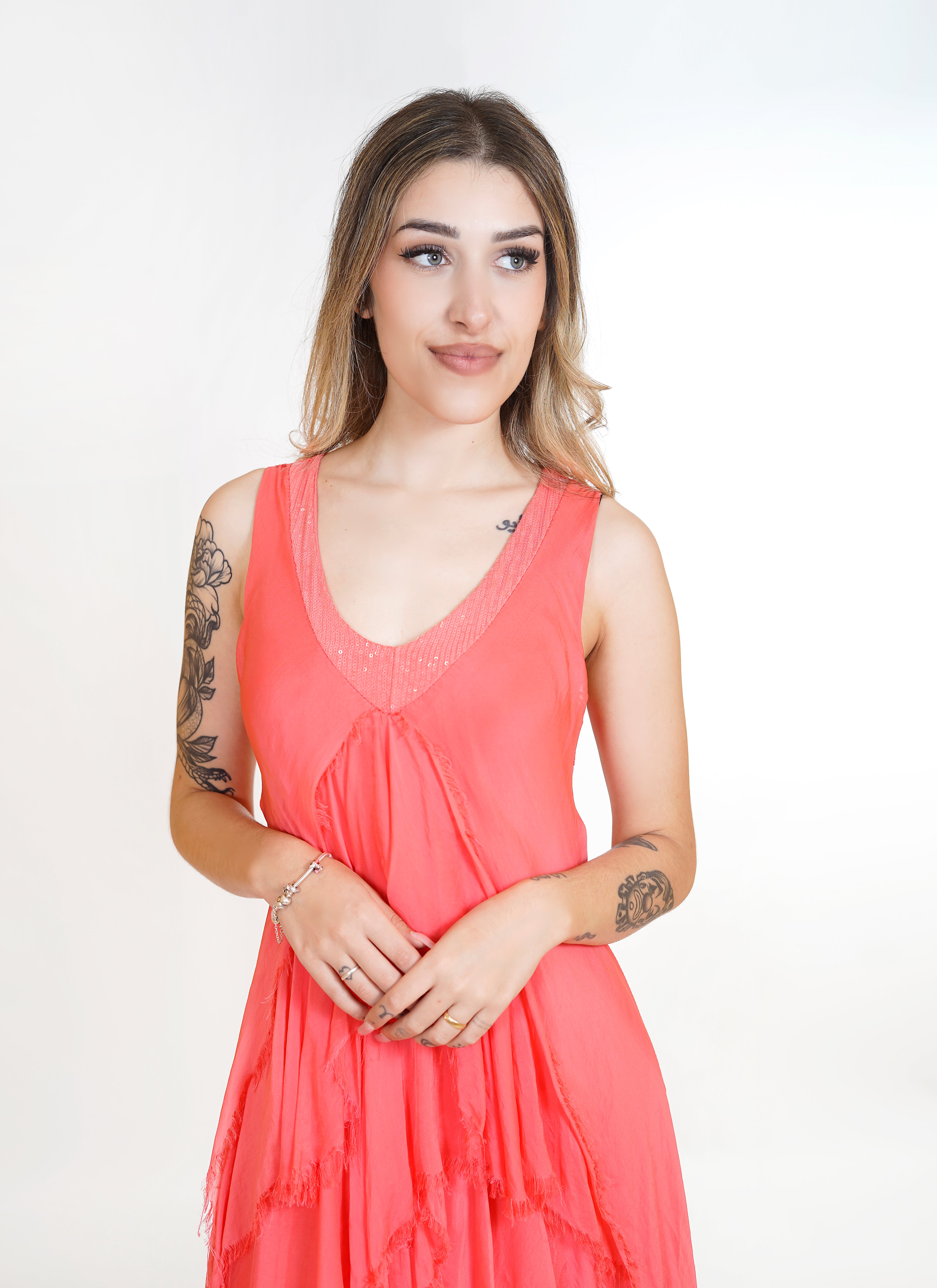 Vestido "Granada" coral