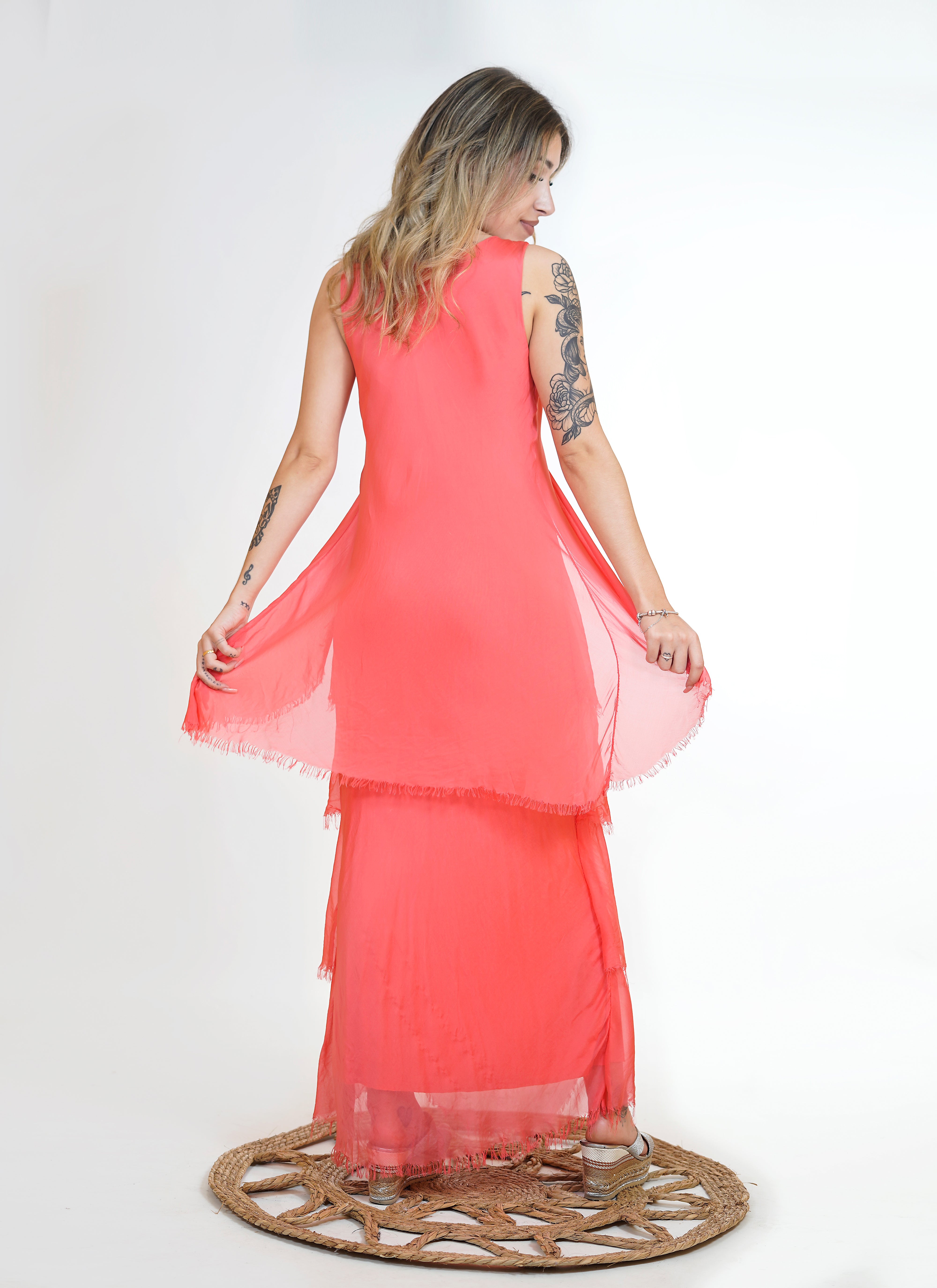 Vestido "Granada" coral