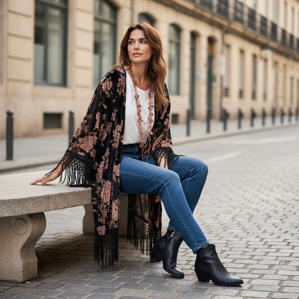 Kimono "Alhambra" granate