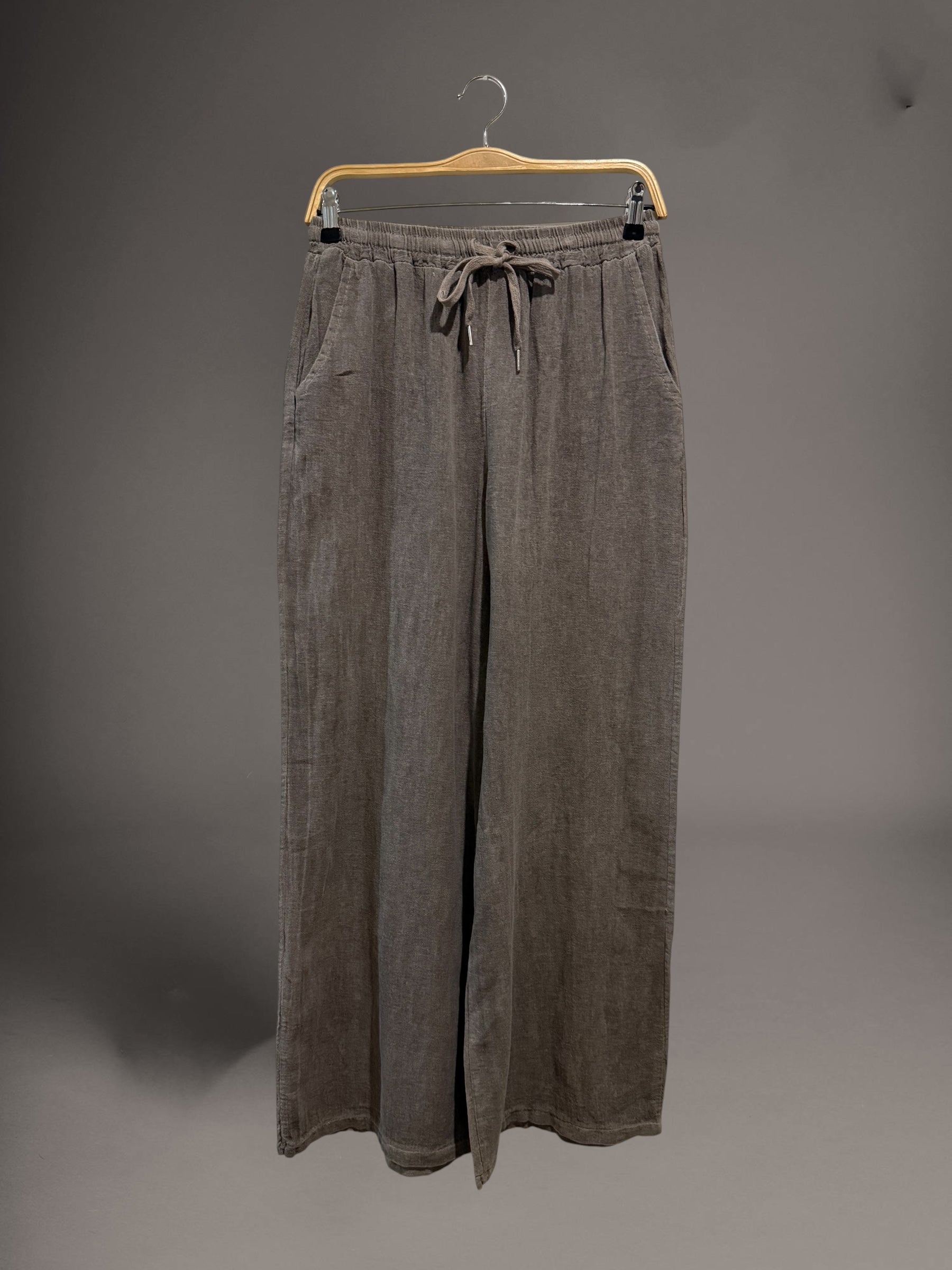 Pantalón "Amalfi" topo oscuro